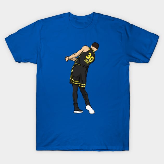 Steph Curry Golf Celebration Back T-Shirt by Luna Illustration